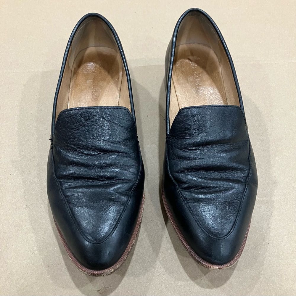 Madewell The Frances Loafer Black Leather Almond Toe size 8
